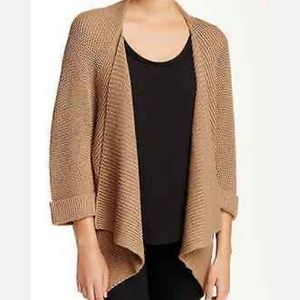 Brochu Walker brown long chunky knit cocoon cardigan sweater alpaca wool OS